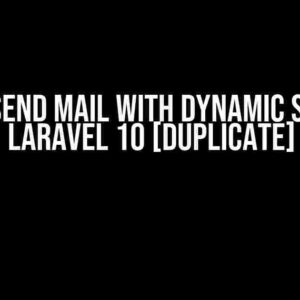 How to Send Mail with Dynamic Sender in Laravel 10 [duplicate]